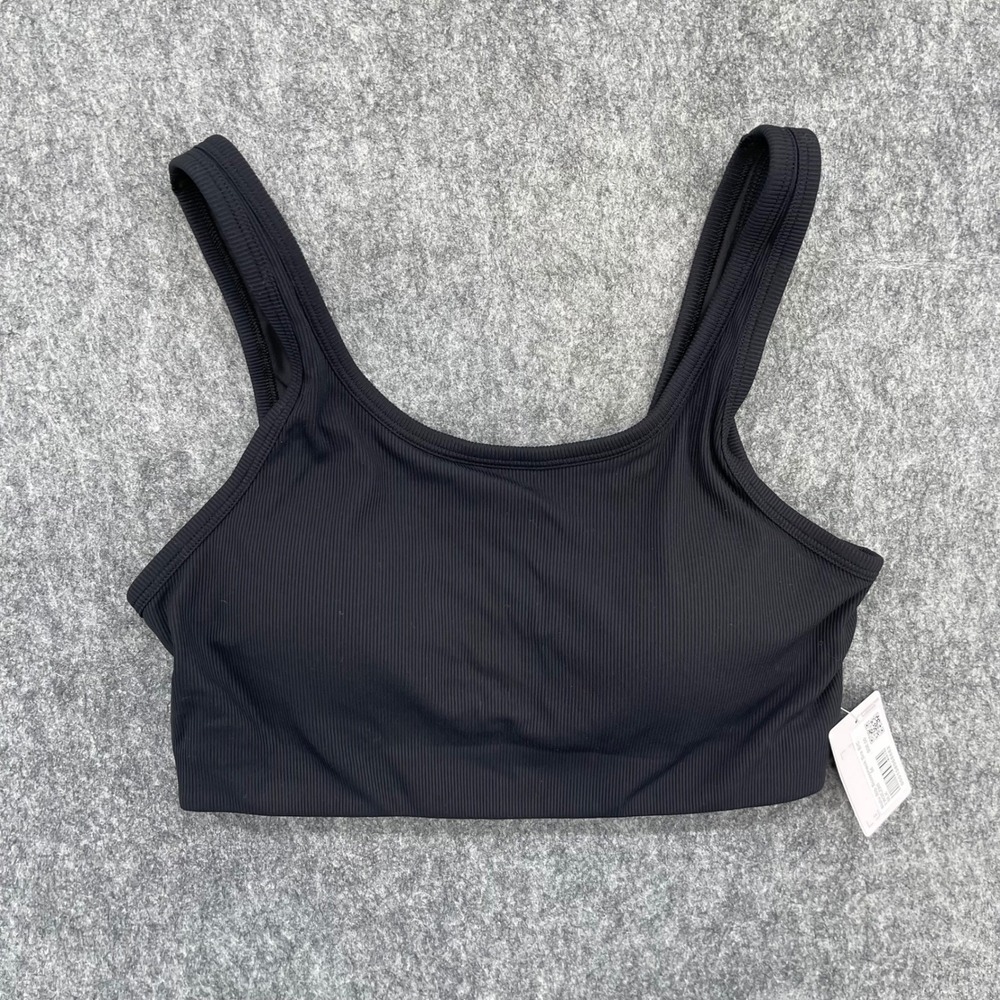 Lululemon Nulu Rib Scoopneck Bra B/C Black LW2EZ8S Size M